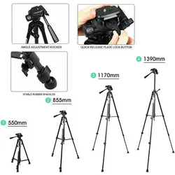 سه پایه جمع و جور و مستحکم سبک وزن برای دوربین فیلمبرداری DSLR تلفن همراه گوپرو با کیف حمل Weifeng - فروشگاه اینترنتی آر پی جی کالا | RPG Kala