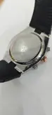 ساعت مچی مردانه و زنانه vachron Constantin geneve سه موتوره فعال ضد آب در حد بند چرم اصل رنگ مشکی دور صفحه نقره ای و رزگلد و صفحه مشکی رنگ.