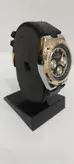 ساعت مچی مردانه و زنانه vachron Constantin geneve سه موتوره فعال ضد آب در حد بند چرم اصل رنگ مشکی دور صفحه نقره ای و رزگلد و صفحه مشکی رنگ.