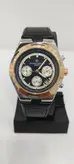 ساعت مچی مردانه و زنانه vachron Constantin geneve سه موتوره فعال ضد آب در حد بند چرم اصل رنگ مشکی دور صفحه نقره ای و رزگلد و صفحه مشکی رنگ.