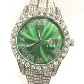 ساعت نگین دار دخترانه و پسرانه فول نگین صفحه گرد