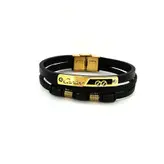 دستبند چرم سه لاین برند کارتیر CARTIER