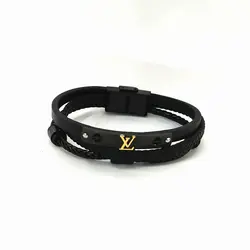 دستبند چرم سه لاین برند ایکس وای xy