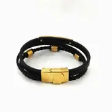 دستبند چرم سه لاین برند کارتیر CARTIER