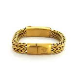 دستبند پسرانه برند ورساچه VERSACE رنگ طلایی
