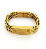 دستبند پسرانه برند ورساچه VERSACE رنگ طلایی