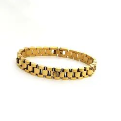 دستبند پسرانه برند رولکس Rolex رنگ طلایی