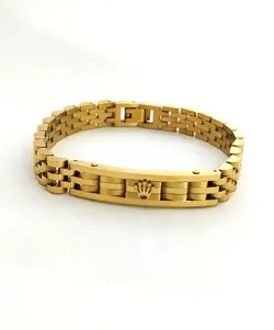 دستبند پسرانه برند رولکس Rolex رنگ طلایی