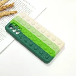 کاور مدل سیلیکون پاک کنی طرح پاپیت فیجت آبرنگی رنگین کمانی محافظ لنز دار