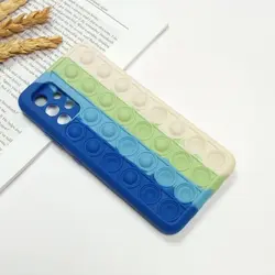 کاور مدل سیلیکون پاک کنی طرح پاپیت فیجت آبرنگی رنگین کمانی محافظ لنز دار