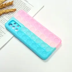 کاور مدل سیلیکون پاک کنی طرح پاپیت فیجت آبرنگی رنگین کمانی محافظ لنز دار