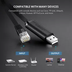کابل تبدیل USB 2.0 به Rj45 یوگرین CM204 50773 طول 1.5 متر
