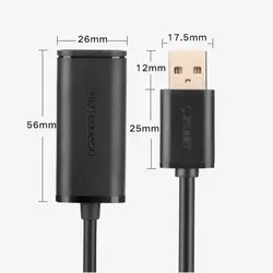 کابل افزایش طول USB اکتیو یوگرین مدل US121 10319 طول 5 متر
