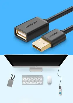 کابل افزایش طول USB یوگرین مدل US103 10315 طول 1.5 متر
