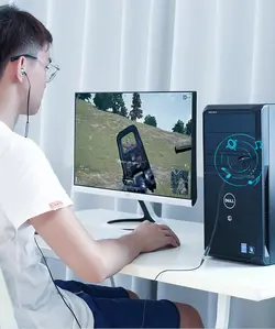 کابل صدا 2 به 1 یوگرین مدل AV140 20899 طول 20 سانتی متر