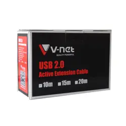 کابل افزایش طول اکتیو  USB 2.0 وی نت مدل V-CUE20150 طول 15 متر