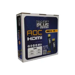 کابل HDMI 4K ورژن 2.0 فیبر نوری کی نت پلاس مدل KP-CHAOC600 طول 60 متر