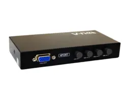 دیتا سوئیچ دستی 4 پورت VGA وی نت مدل V-SWVGAM04