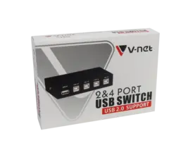 دیتا سوئیچ پرینتر دستی 4 پورت USB وی نت مدل V-SWUSBM04