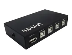 دیتا سوئیچ پرینتر دستی 4 پورت USB وی نت مدل V-SWUSBM04