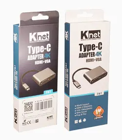 تبدیل Type-c به HDMI/VGA کی نت K-COUC30HV