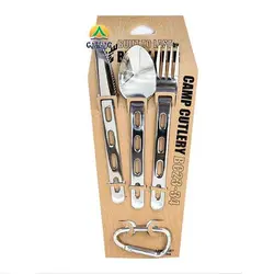 ست قاشق و چنگال و چاقو کارابین دار بلک دیر CAMP CUTLERY BC23