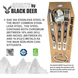 ست قاشق و چنگال و چاقو کارابین دار بلک دیر CAMP CUTLERY BC23
