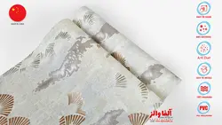 کاغذدیواری پتینه سفید طلایی