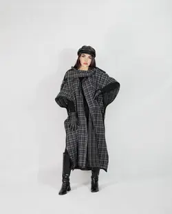 پالتو پشمی شالدار