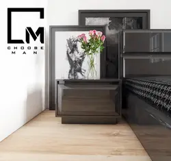 تخت دو نفره مدل انزو - چوب من