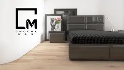 تخت دو نفره مدل انزو - چوب من