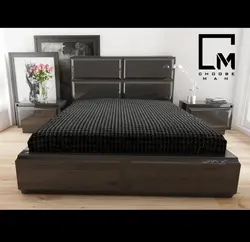 تخت دو نفره مدل انزو - چوب من