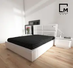 تخت دو نفره مدل انزو - چوب من