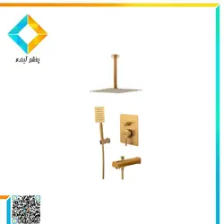 ست شیرآلات حمام توکار درخشان مدل اسپینر گلد کلاس 6