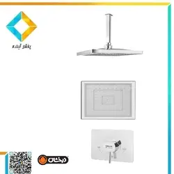 ست شیرآلات حمام توکار درخشان مدل اسپینر کروم مات کلاس 2