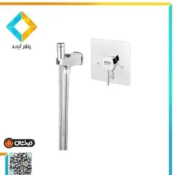 ست شیرآلات توالت توکار درخشان مدل اسپینر کروم مات