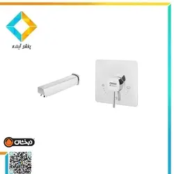 ست شیرآلات روشویی توکار درخشان مدل اسپینر کروم مات