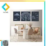 تابلو سانسا مدل درخت شاه بلوط نقره ای کد DE8383SB سایز 60*80