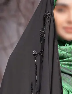 چادر مشکی جده طرح مشکات جواهردوزی شده با ارسال رایگان