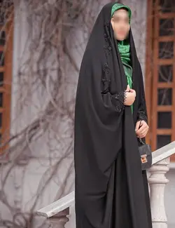 چادر مشکی جده طرح مشکات جواهردوزی شده با ارسال رایگان