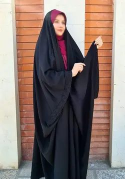 چادر مشکی یاسمین طرح طوبی جواهردوزی با ارسال رایگان