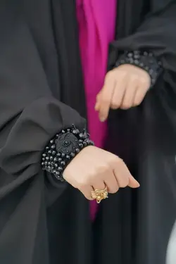 چادر مشکی سنبادی طرح محینا جواهردوزی با ارسال رایگان