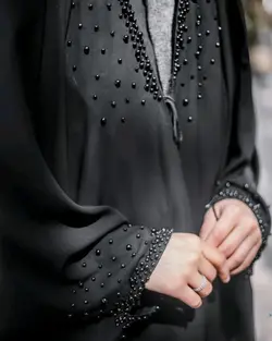 چادر مشکی جده جواهردوزی طرح مروارید با ارسال رایگان