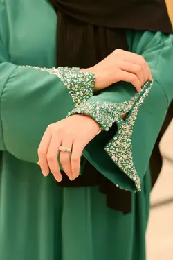 مانتو عبایی طرح روژان (مزون دوز طبق سایز اعلامی مشتری) با ارسال رایگان