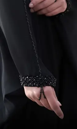 چادر مشکی جده عربی طرح ترنج جواهردوزی با ارسال رایگان