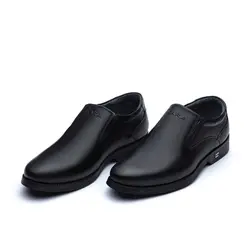 کفش چرم مجلسی مردانه کارا مدل تارا کشی زیره ترمو