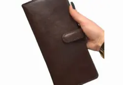 کیف دسته چک چرم طبیعی دست دوز