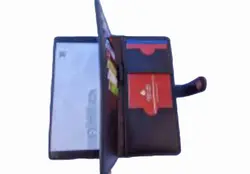 کیف دسته چک چرم طبیعی دست دوز