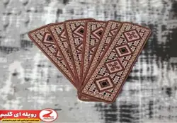 روپله ای گلیم طرح حصیری قهوه ای