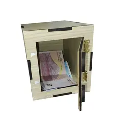 قلک اسکناس خور رمزدار دائمی طرح گاوصندوق
